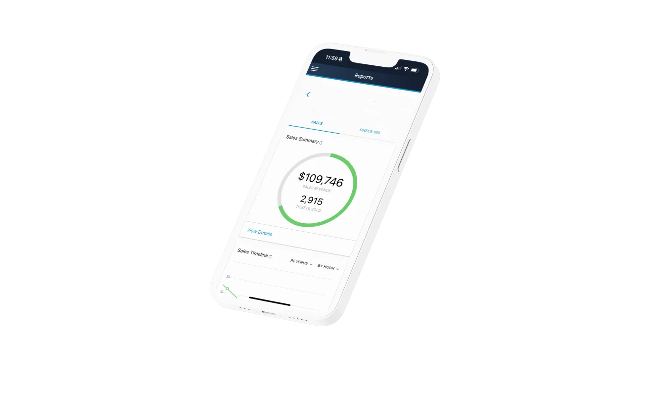 Eventpro reporting interface showing event analytics